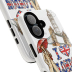I Love London Illustrated Collage phone case | Tough Case