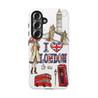 I Love London Illustrated Collage phone case | Tough Case