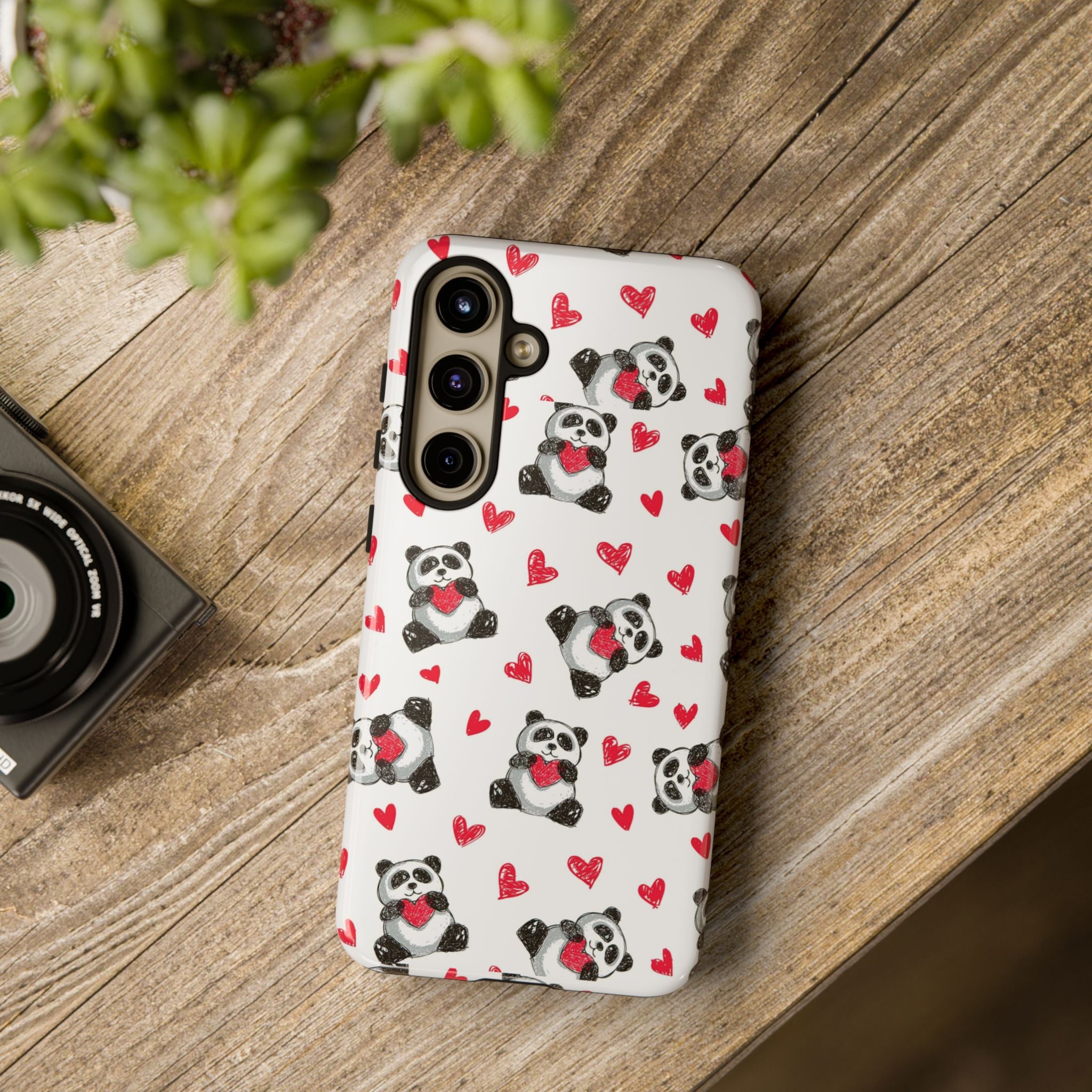 Cute Panda Pattern Phone Case — Tough Cases
