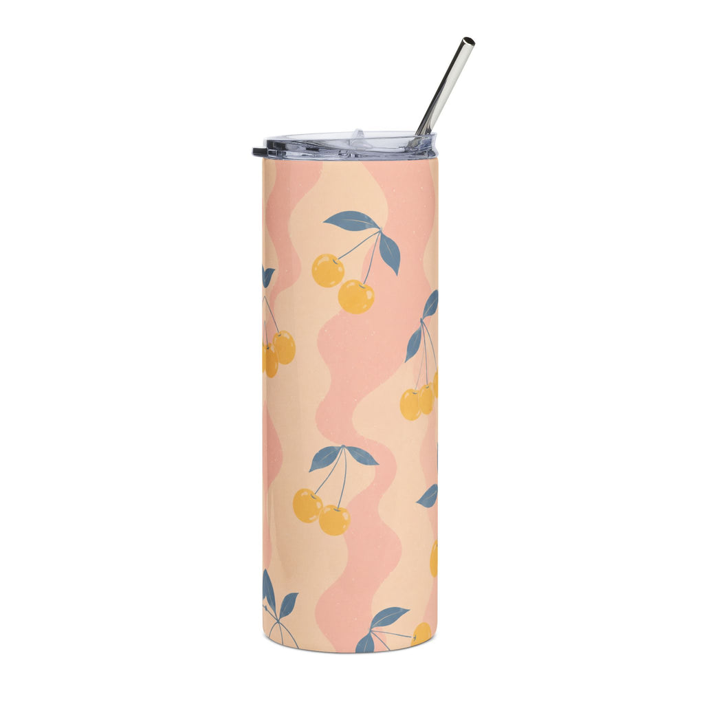 Retro Yellow Cherry - Stainless Tumbler