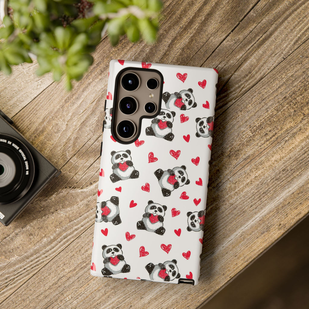 Cute Panda Pattern Phone Case — Tough Cases
