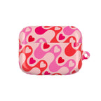 Heart Pattern AirPod Case — Pink Retro Love Protective Cover