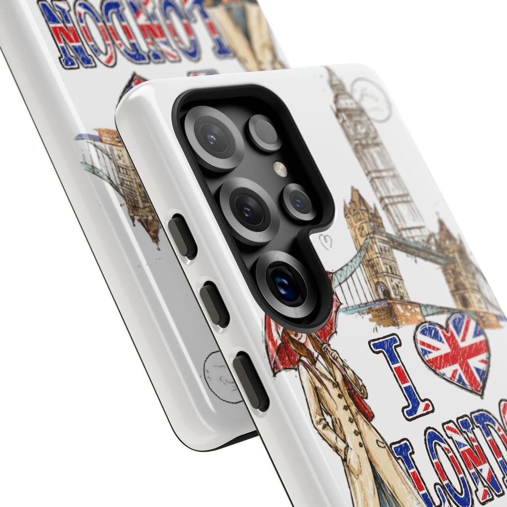 I Love London Illustrated Collage phone case | Tough Case