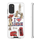I Love London Illustrated Collage phone case | Tough Case