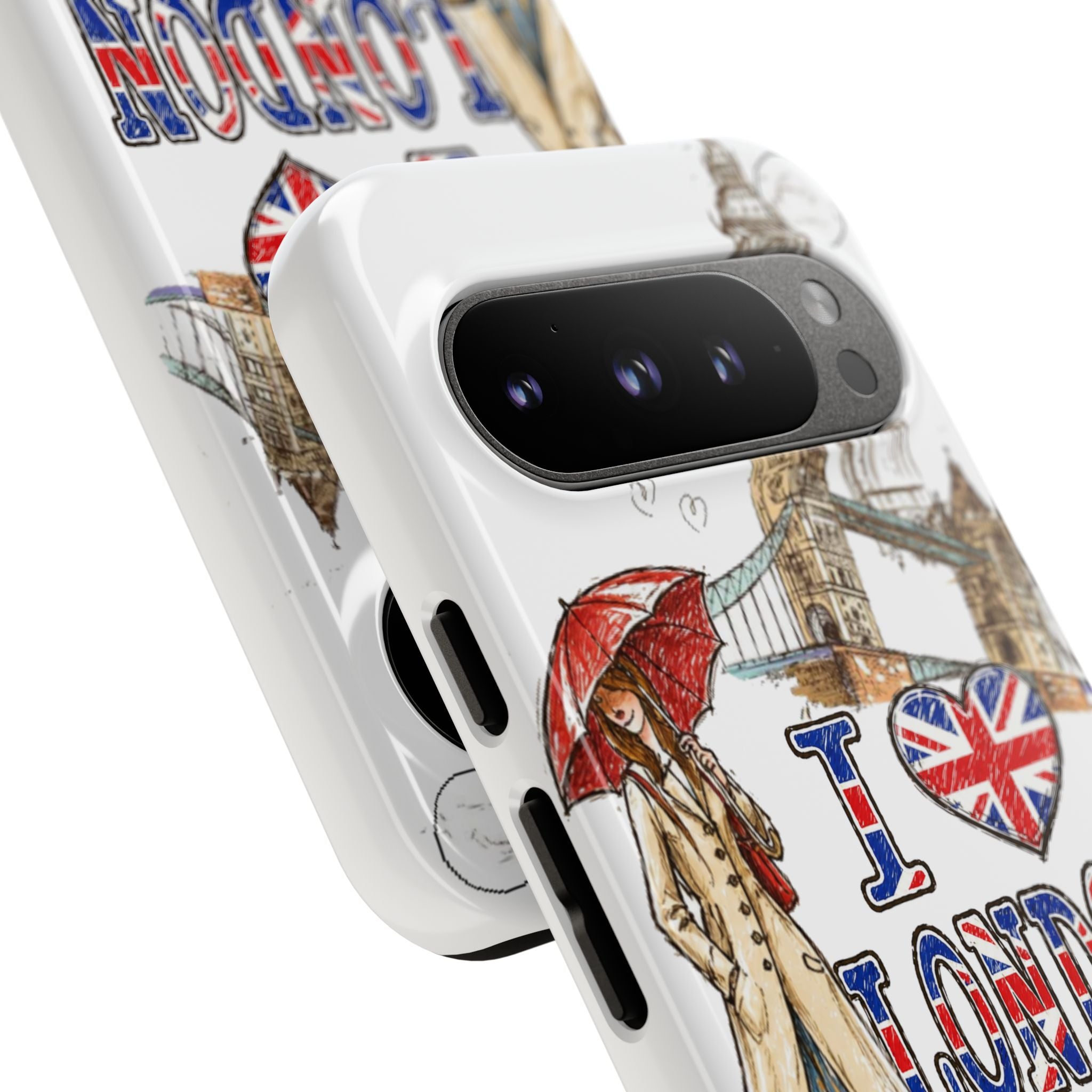 I Love London Illustrated Collage phone case | Tough Case
