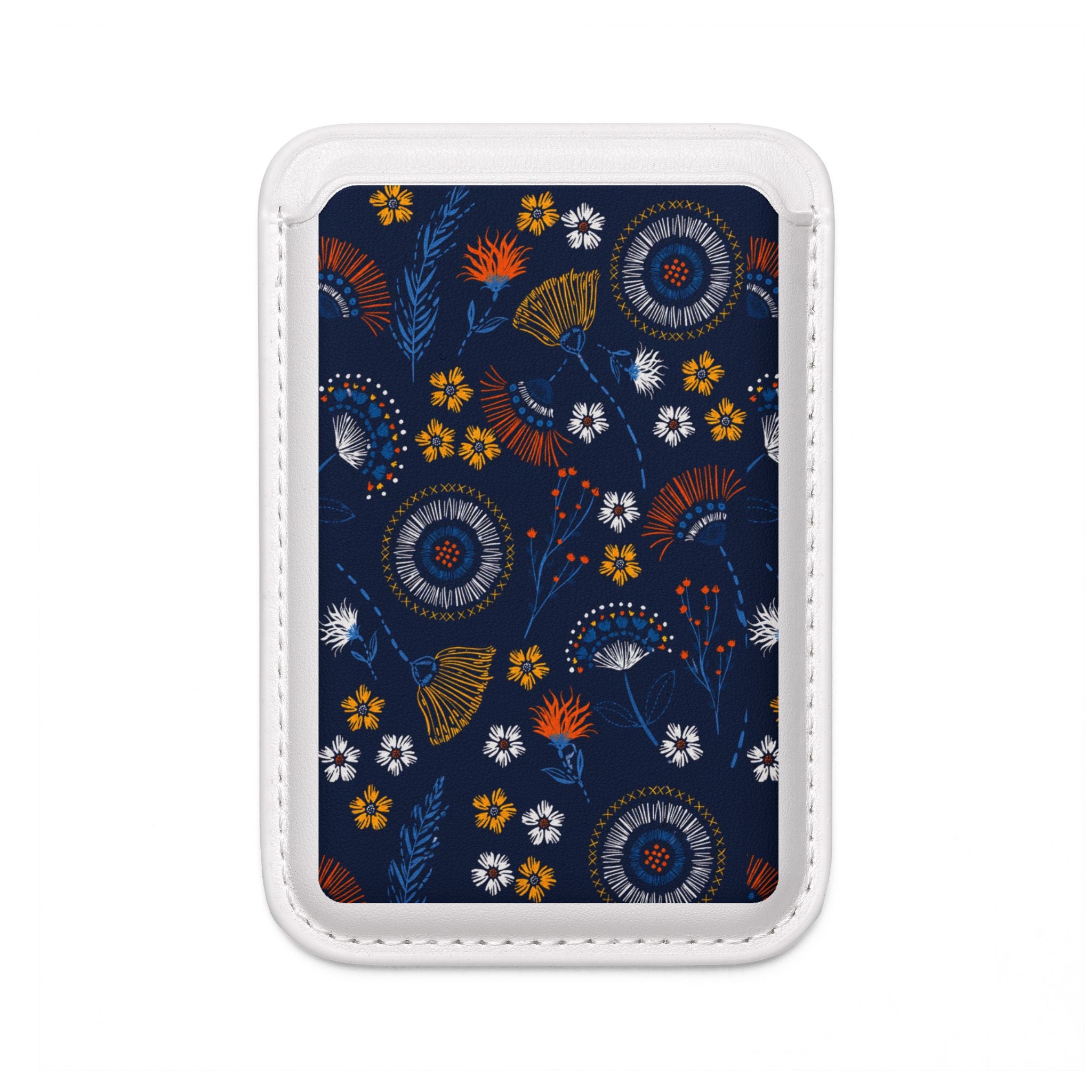 Midnight Wildflower Magsafe Vegan Wallet — Card Holder