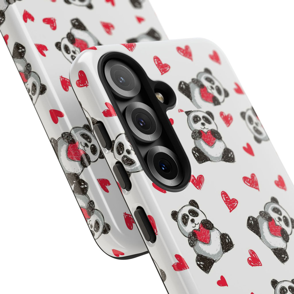 Cute Panda Pattern Phone Case — Tough Cases