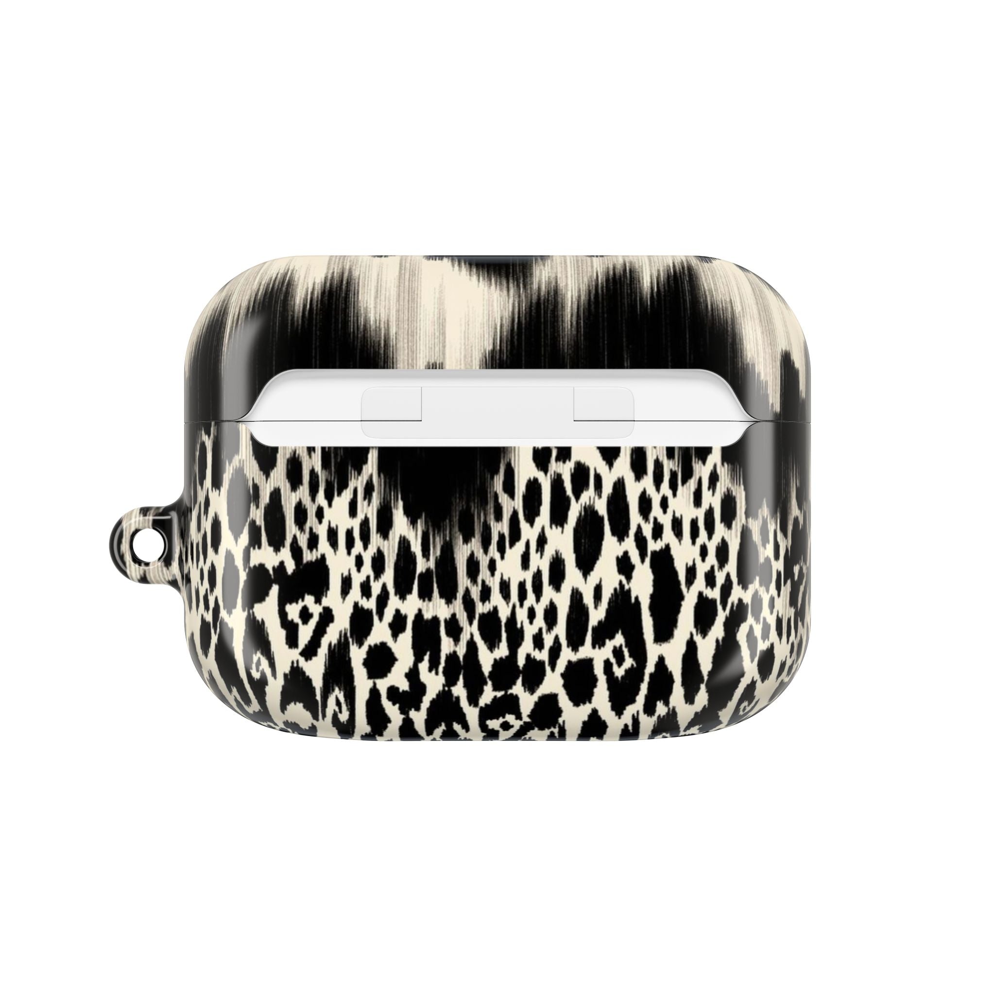 Leopard Print AirPod Case — Black & Ivory Chic Protective Cover