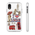 I Love London Illustrated Collage phone case | Tough Case