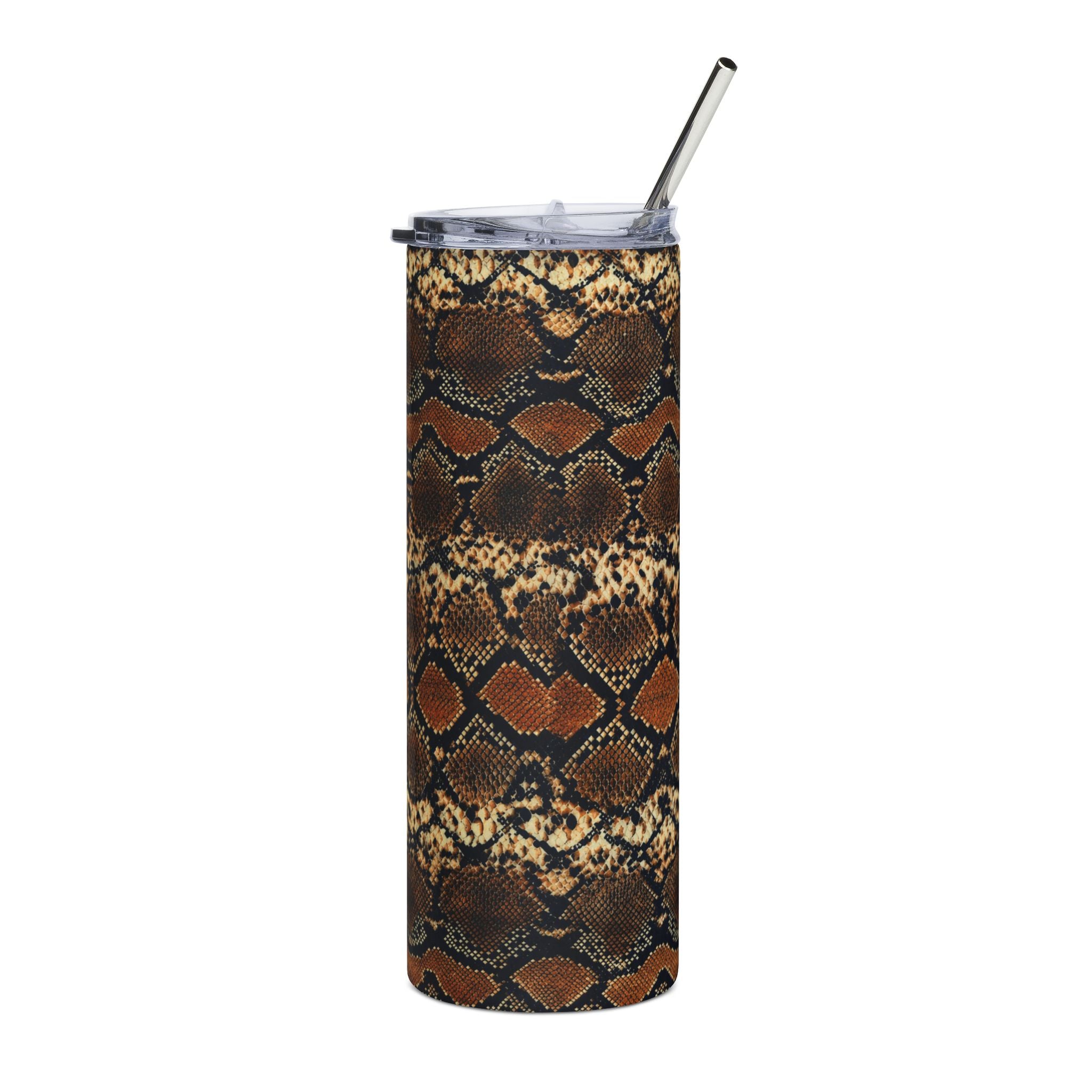20oz Snake Print Stainless Steel Tumbler – Insulated Travel Cup