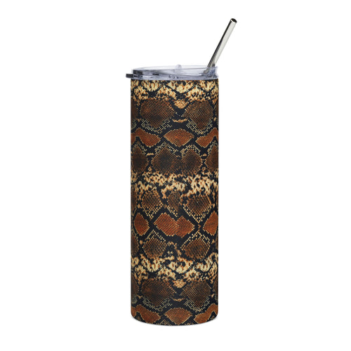 20oz Snake Print Stainless Steel Tumbler – Insulated Travel Cup