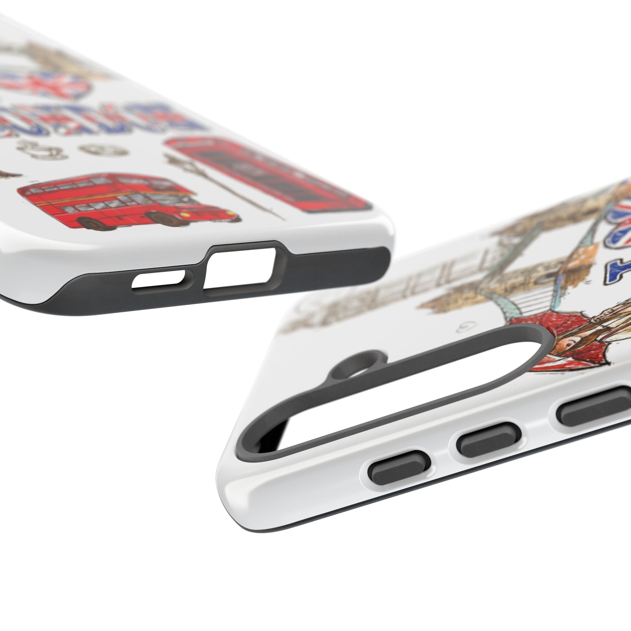 I Love London Illustrated Collage phone case | Tough Case