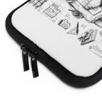 Architect Raccoon Laptop Sleeve — Sketch-Style Protective Case for Students & Designers