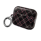 Plaid Pink & Black AirPod Case — Stylish Protective Charging Case