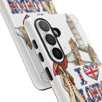 I Love London Illustrated Collage phone case | Tough Case