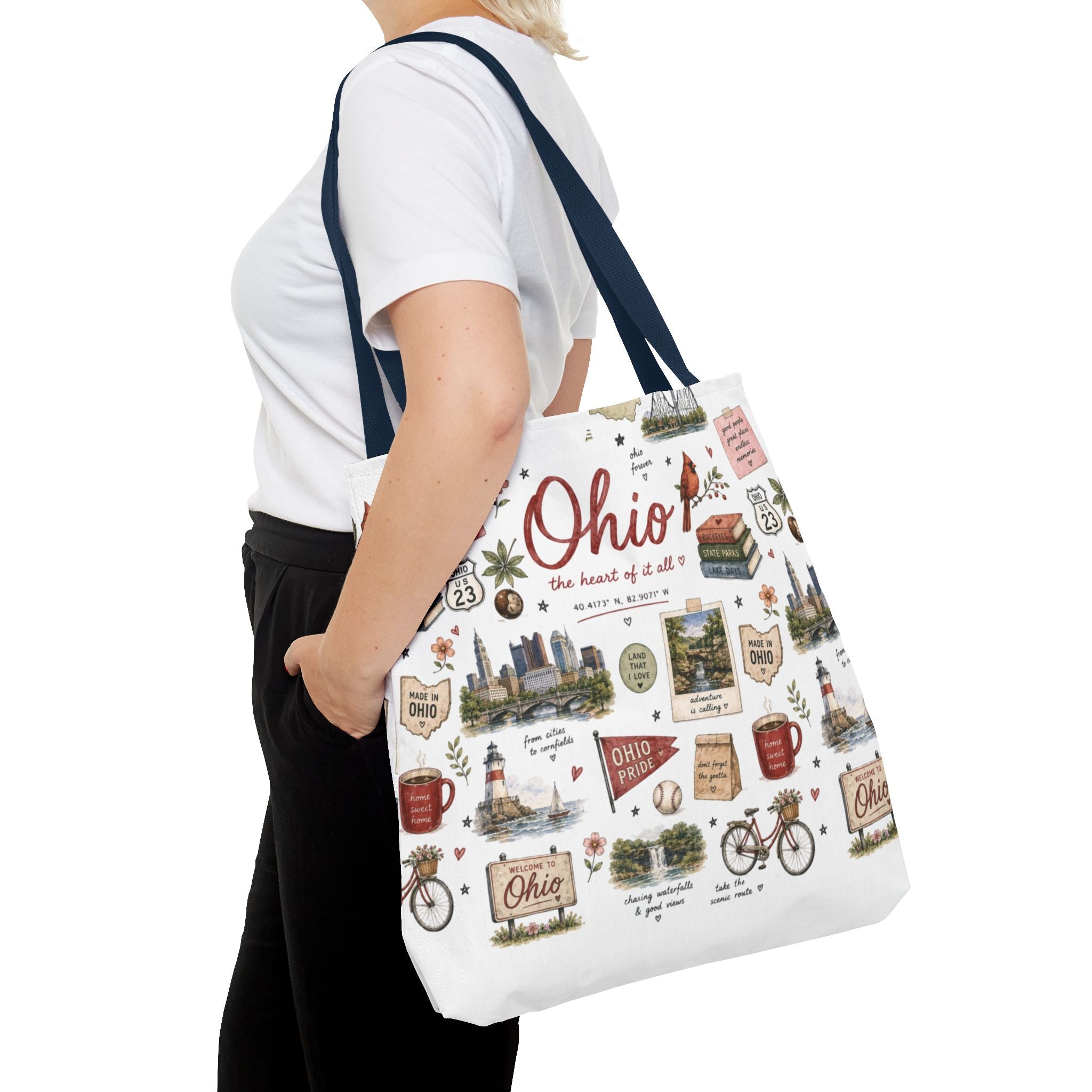 Ohio Illustrated Tote Bag — All-Over-Print Travel & Gift Tote