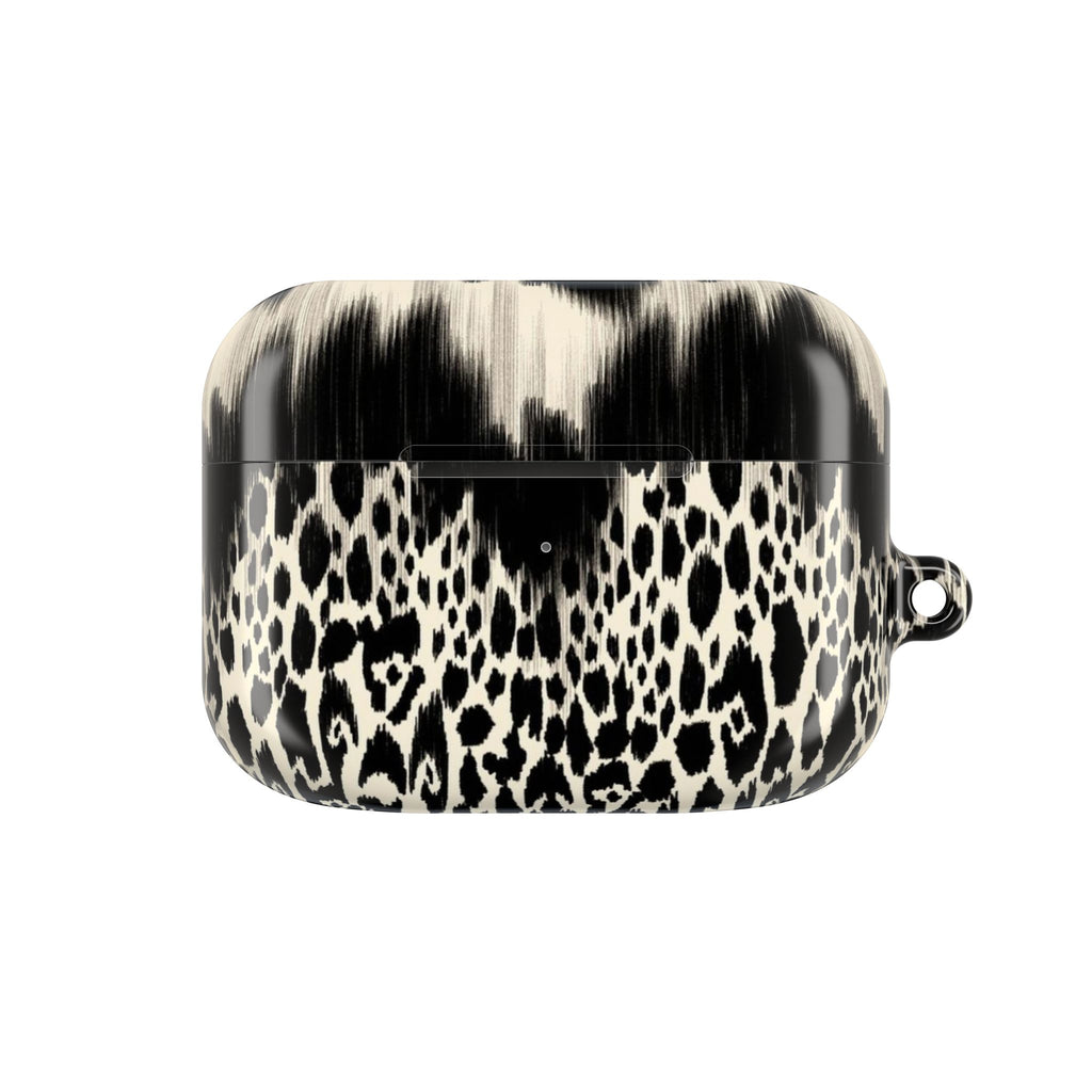 Leopard Print AirPod Case — Black & Ivory Chic Protective Cover