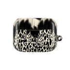 Leopard Print AirPod Case — Black & Ivory Chic Protective Cover