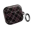 Plaid Pink & Black AirPod Case — Stylish Protective Charging Case