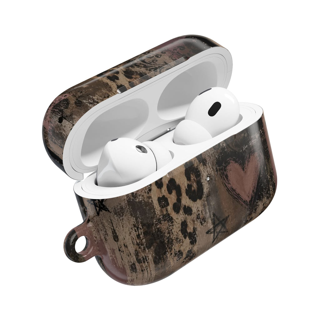 Leopard Heart AirPod Case — Vintage Glam Protective Cover