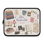 Slow Reader Club Laptop Sleeve — Cozy Bookish Book Lover Sleeve