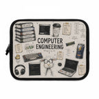 Computer Engineering Laptop Sleeve — Cute Tech Doodle Design