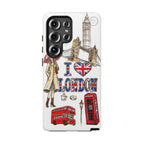 I Love London Illustrated Collage phone case | Tough Case