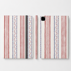 Striped Patriotic Tablet Folio Case — Red, White & Blue Vintage Stripe
