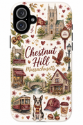 Chestnut Hill Massachusetts Phone Case — Vintage Town Collage Tough Case