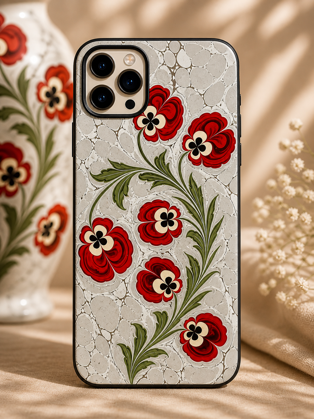 Floral Vintage Red Poppy Tough Phone Case