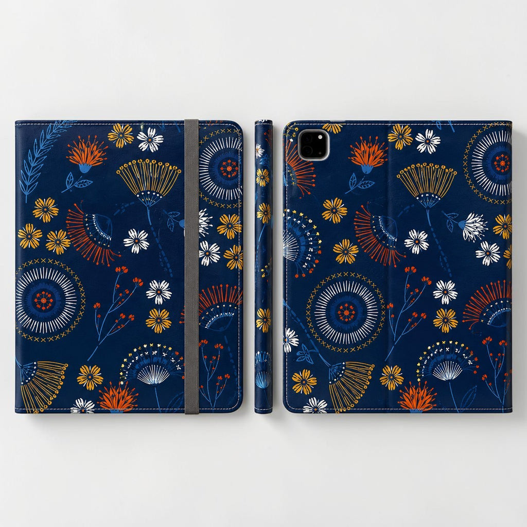 Midnight Wildflower - Tablet Folio Case