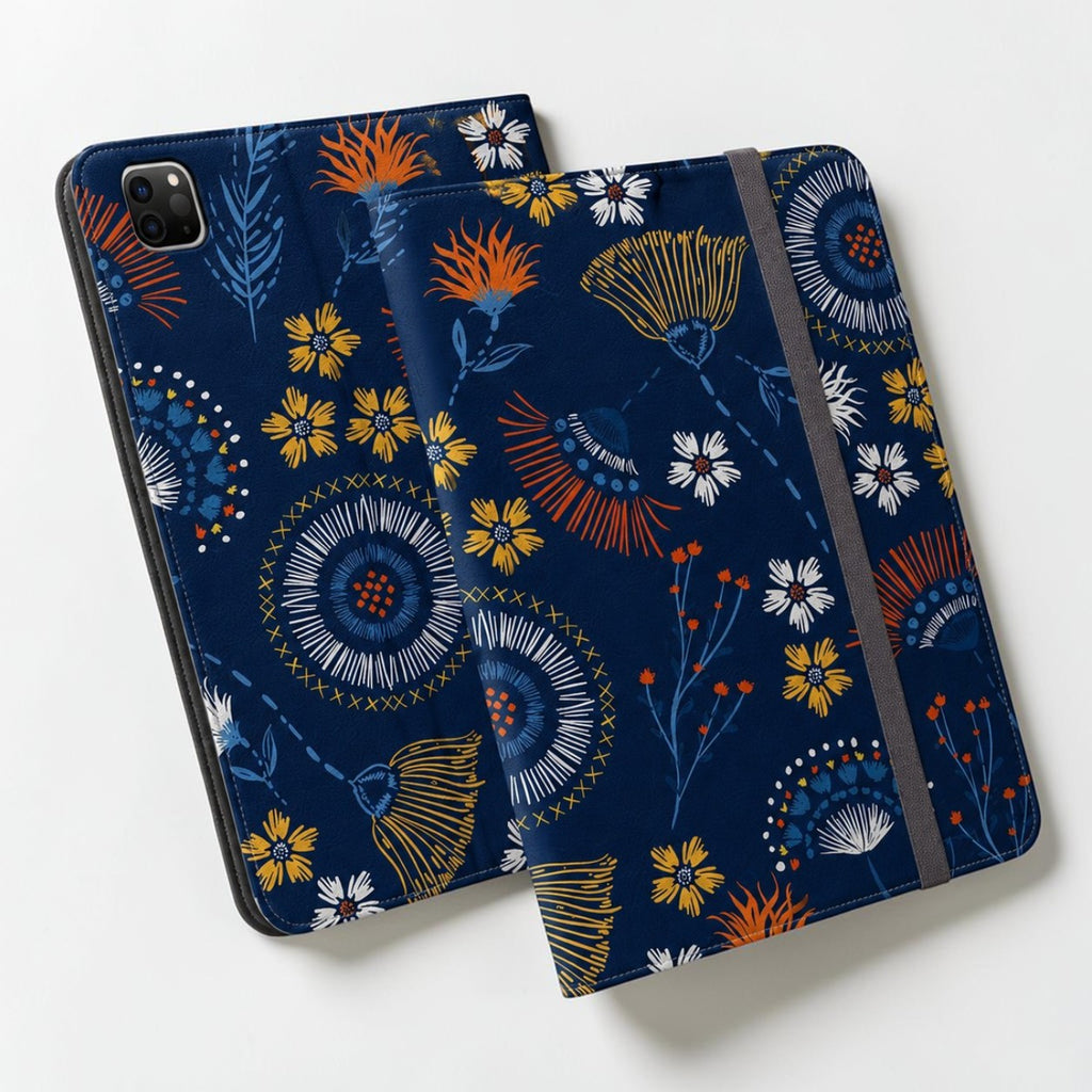 Midnight Wildflower - Tablet Folio Case