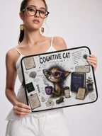 Cognitive Cat Laptop Sleeve — Cute Psychology-Themed Water-Resistant Case