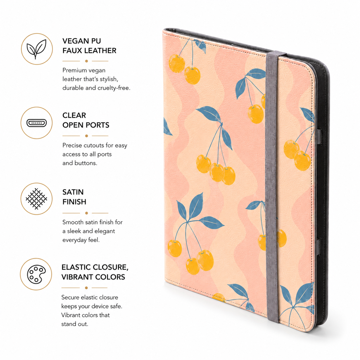 Retro Yellow Cherry - Tablet Case