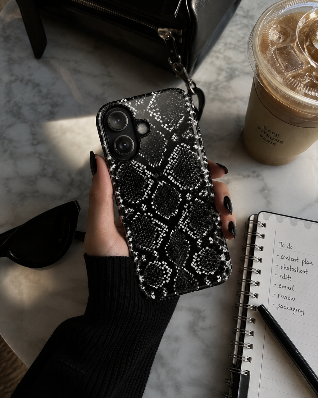 Black Snakeskin - Phone Case