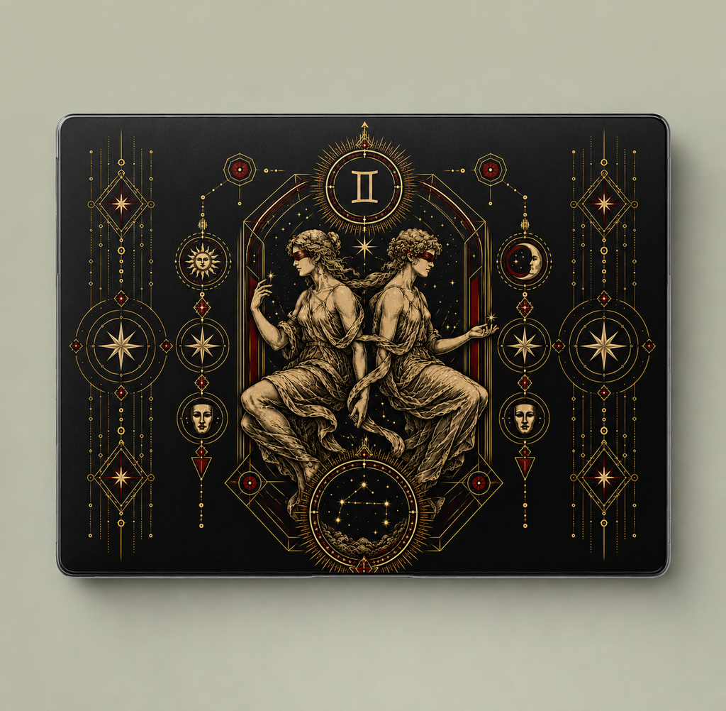 Gemini Zodiac Twins - Clear MacBook Case