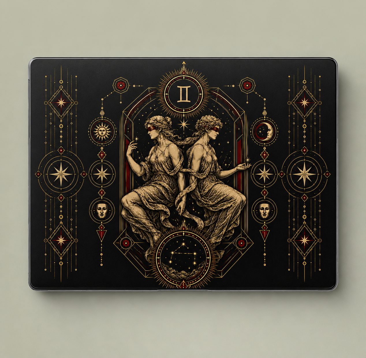 Gemini Zodiac Twins - Clear MacBook Case