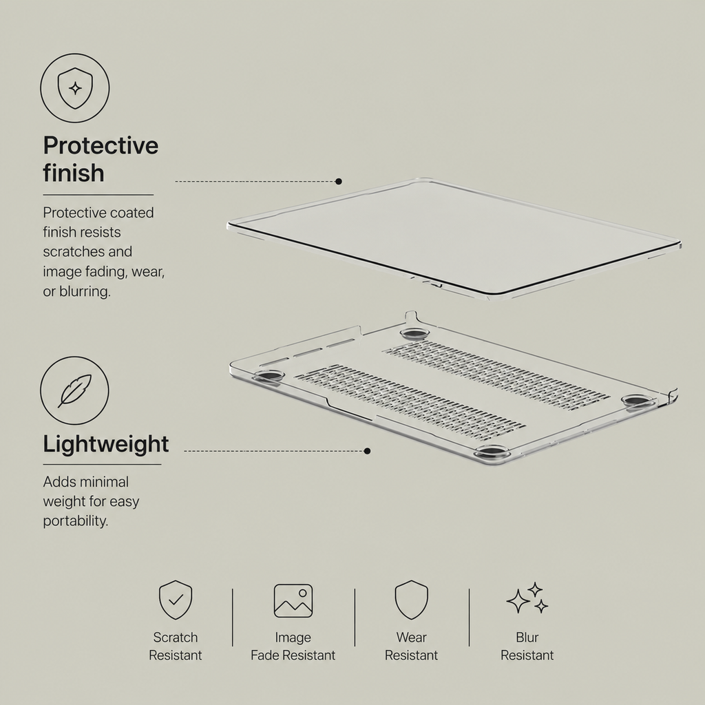 Leopard Glitch - Clear MacBook Case