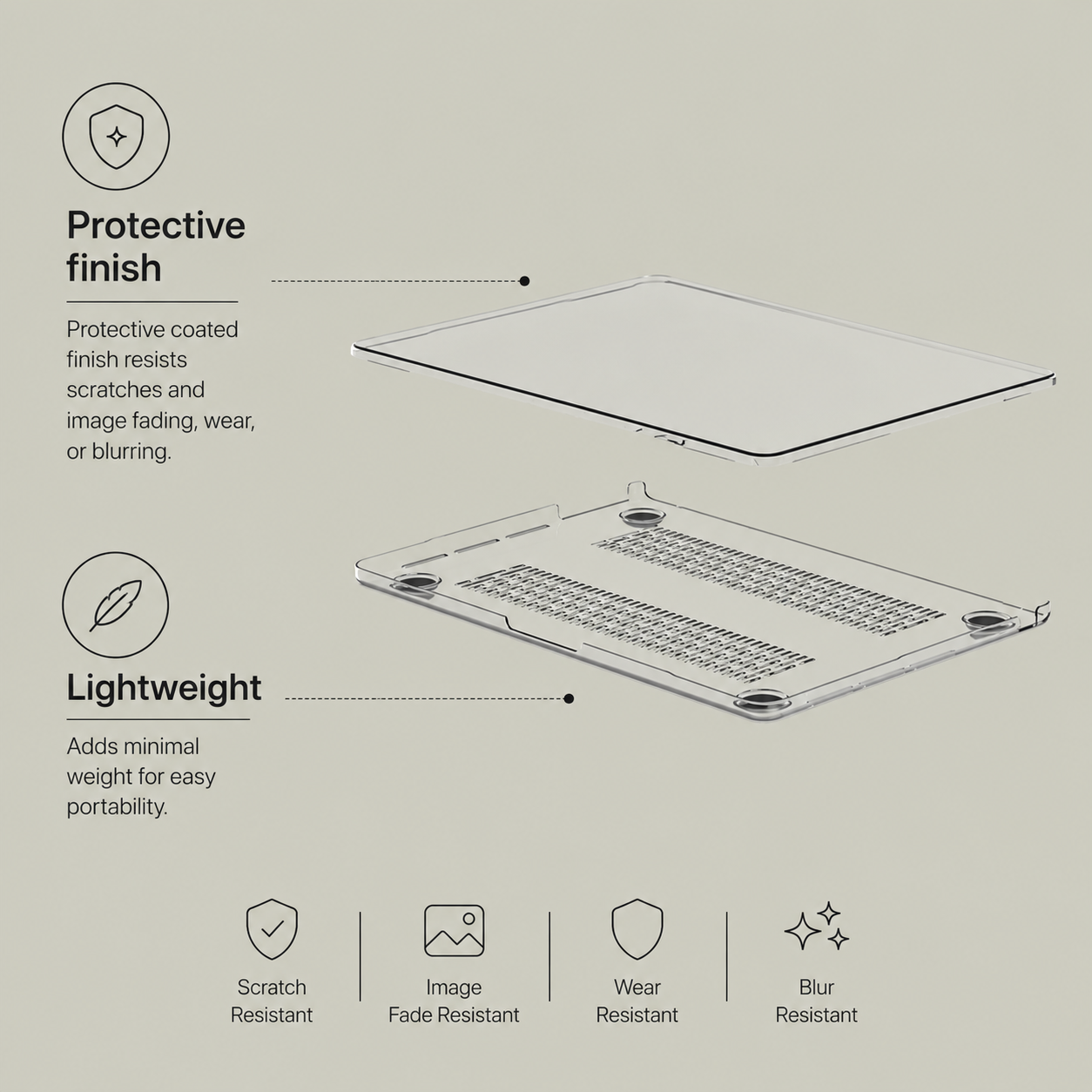 Leopard Glitch - Clear MacBook Case