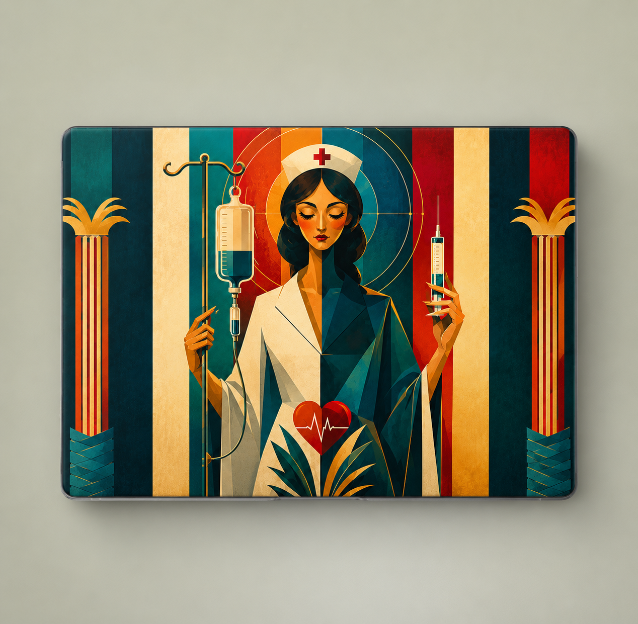Saint Needle & Chill - Nurse Edition - Clear Laptop Cover