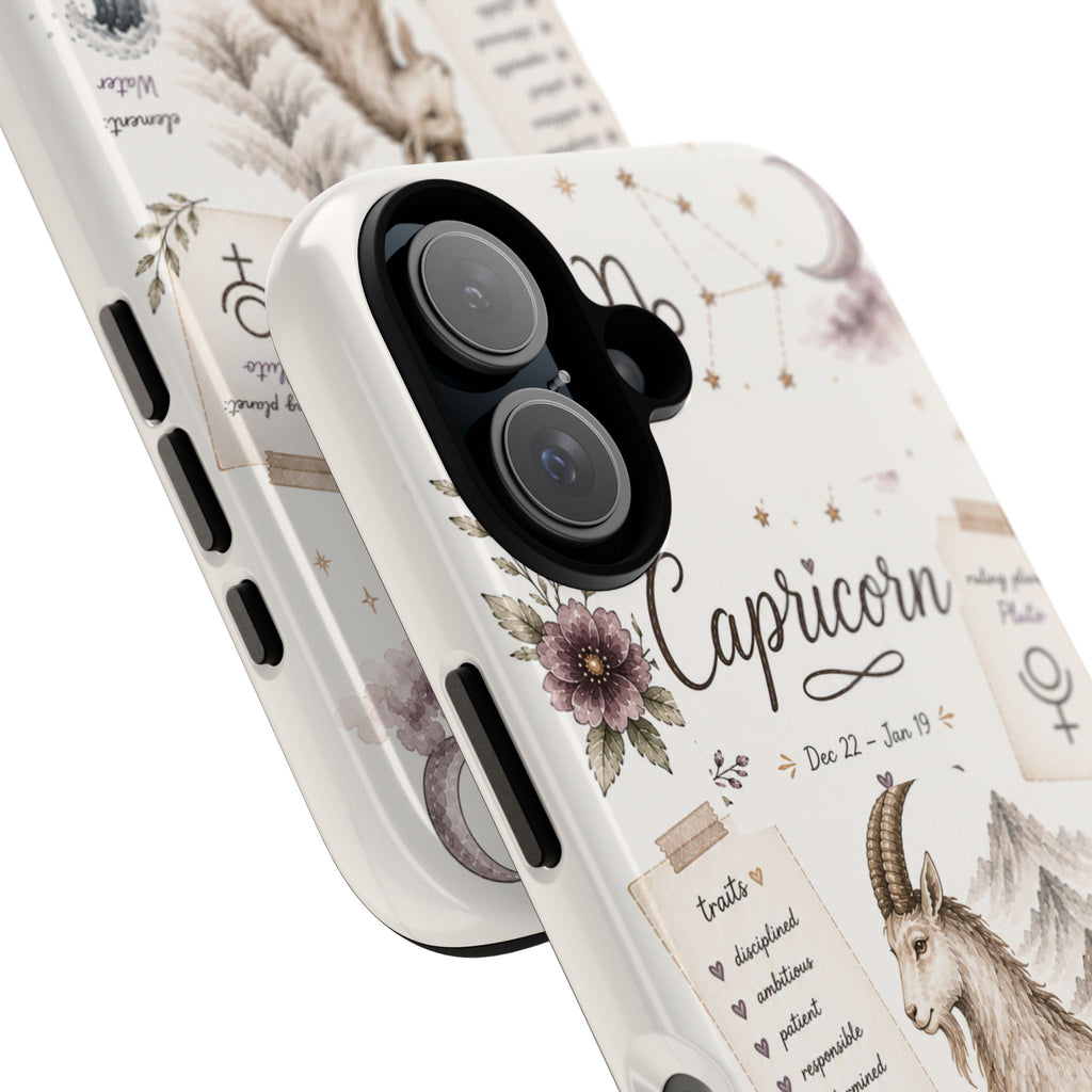 Capricorn Zodiac Phone Case – Rustic Astrological Goat Design