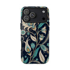 Floral Paisley Tough Case — Teal & Cream Vintage Phone Cover