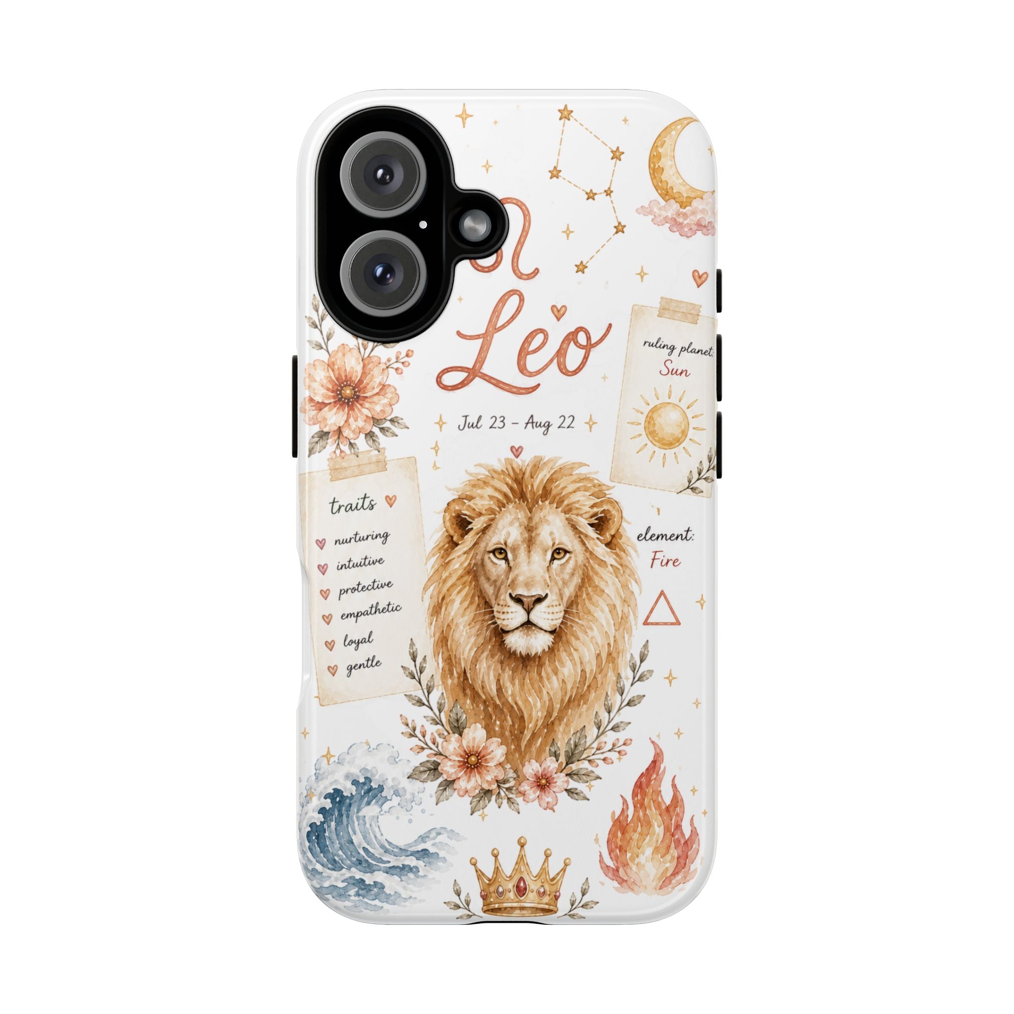 Leo Zodiac Phone Case — Lion Constellation Astrology Tough Case