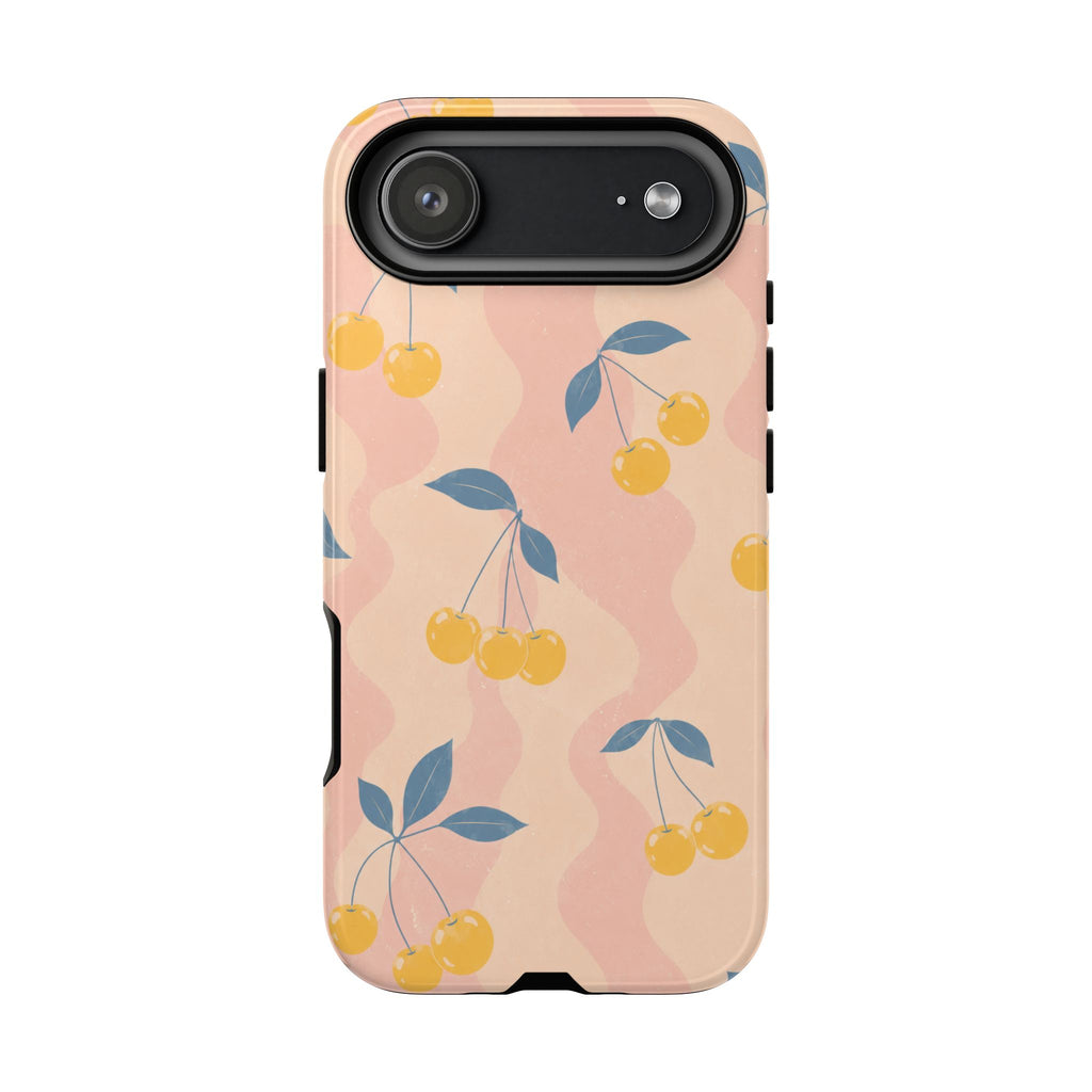 Retro Yellow Cherry - Phone Case