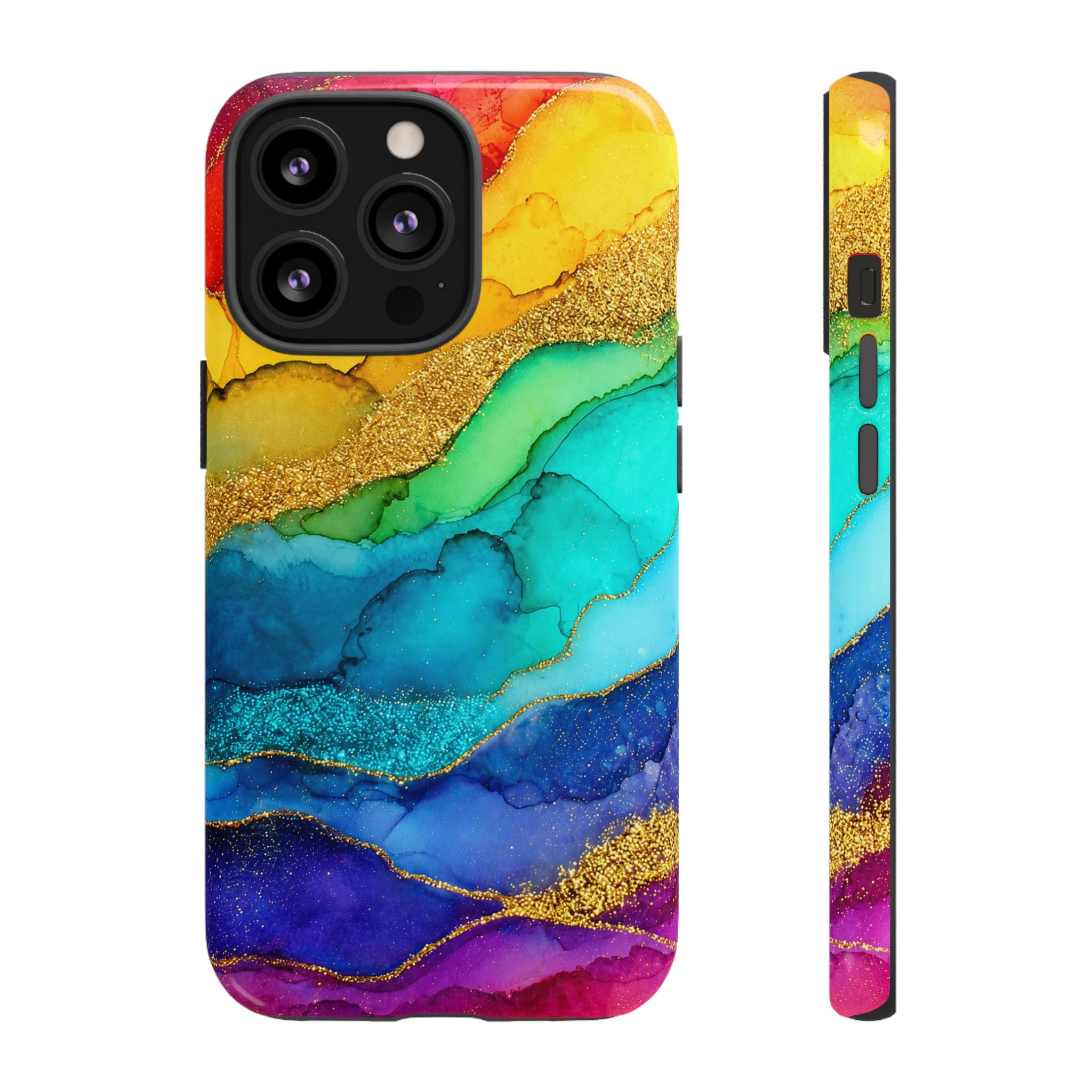 Gold Resin Wave - Phone Case