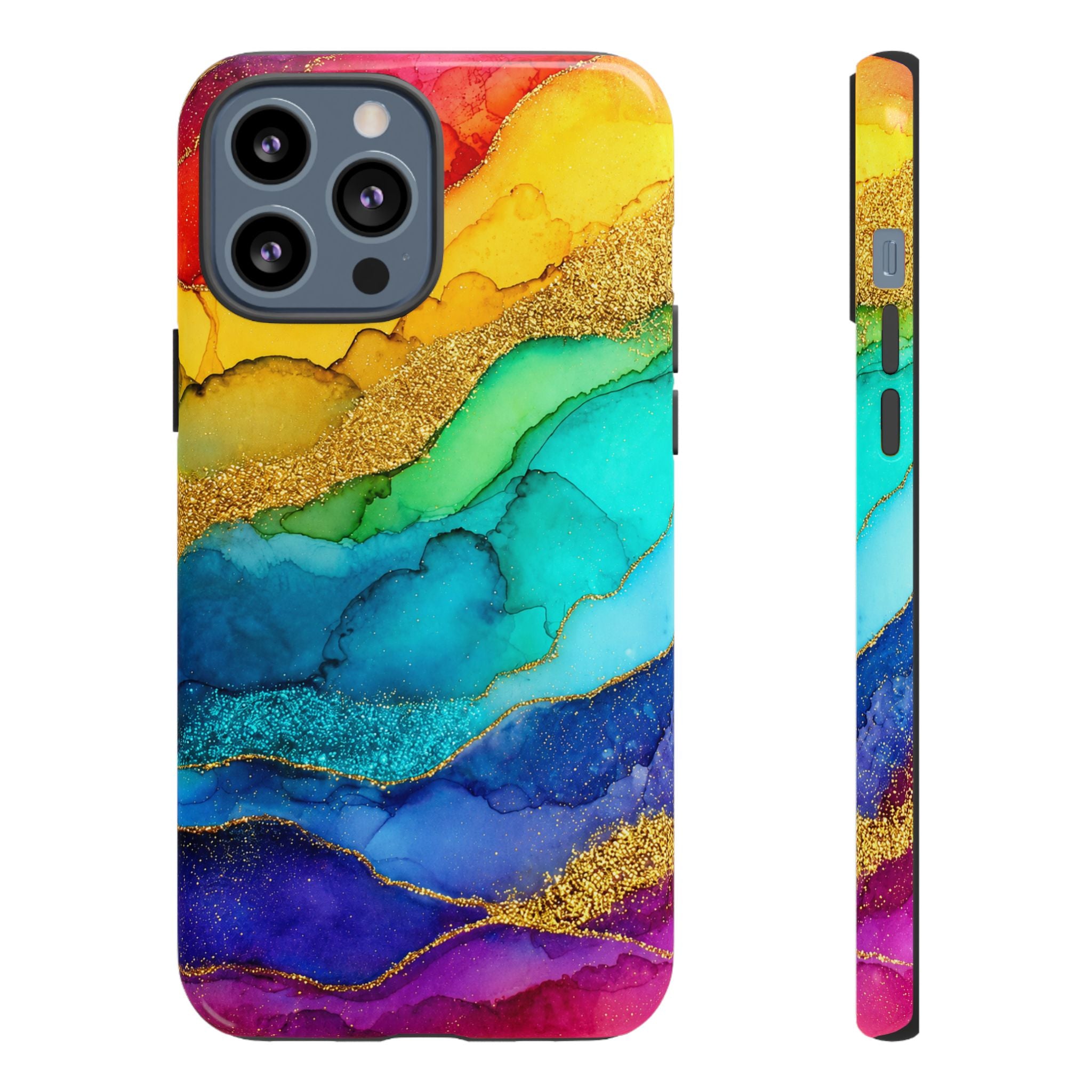 Gold Resin Wave - Phone Case