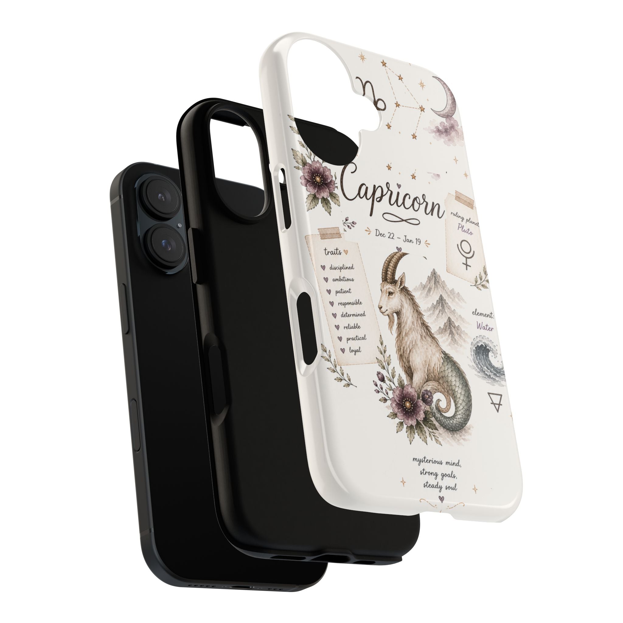Capricorn Zodiac Phone Case – Rustic Astrological Goat Design