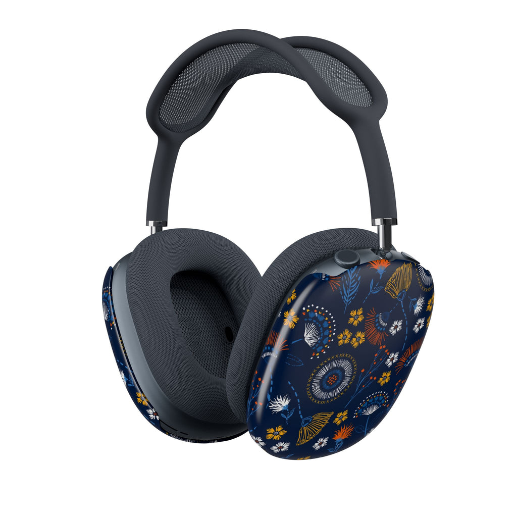 Floral Mandala AirPod Max Cases — Navy Boho Headphone Covers