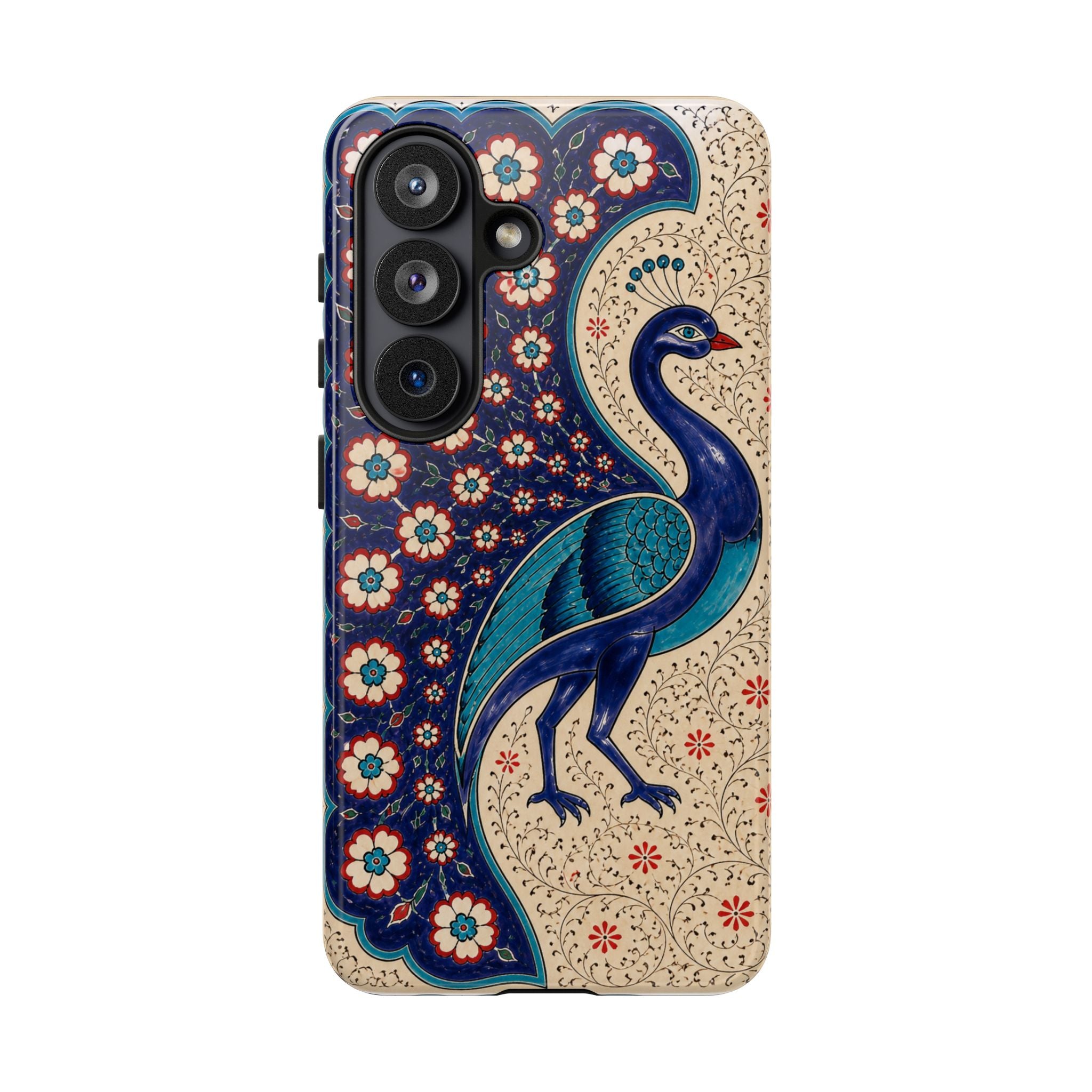 Peacock Mosaic Tough Case — Floral Vintage Bird Phone Cover