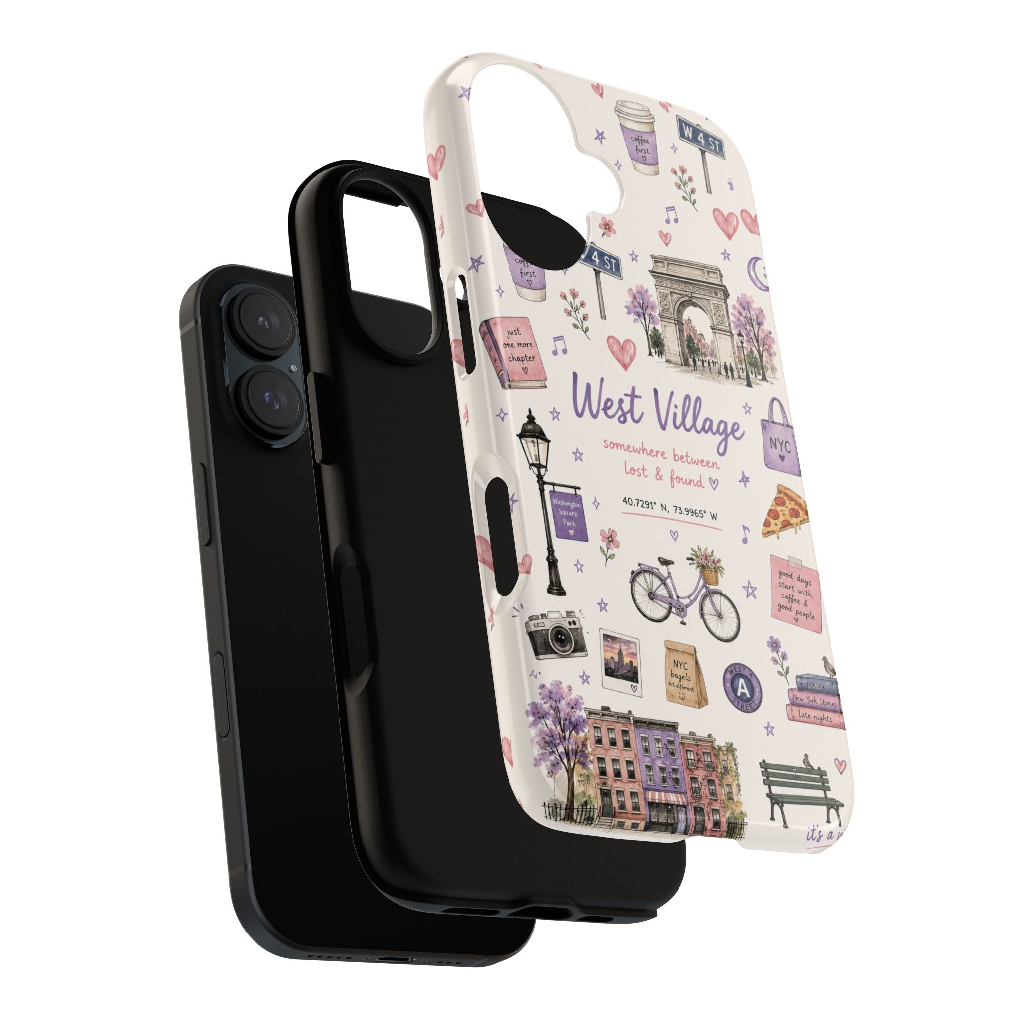 West Village Phone Case — Cute NYC Collage Protective Tough Case